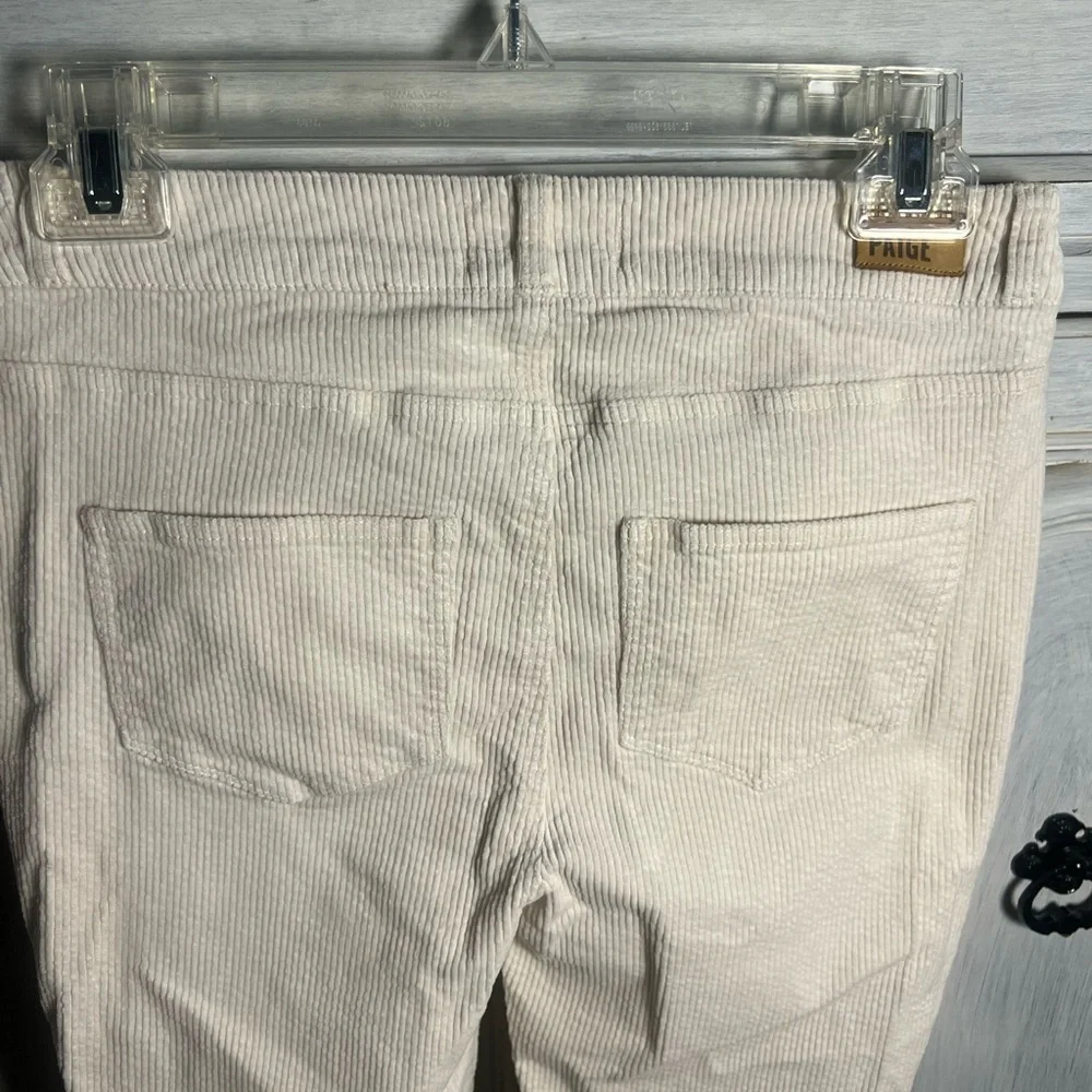 Paige Hoxton‎ Ankle Cream Off White Corduroy Pants Slim